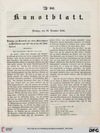 Nr. 101 - 104 (21. Dezember 1841 - 30. Dezember 1841)