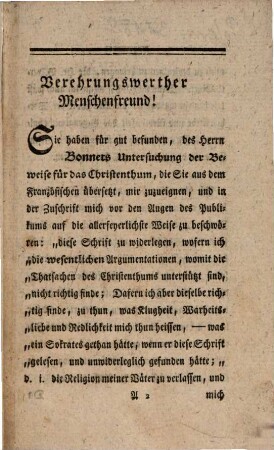 Schreiben an den Herrn Diaconus Lavater zu Zürich
