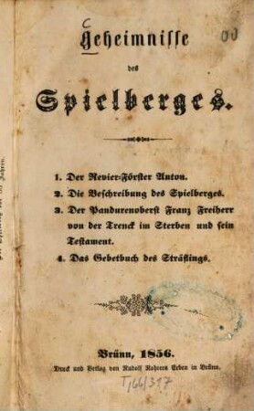 Geheimnisse des Spielberges