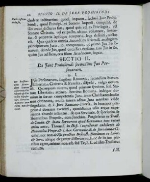 Sectio II. De Jure Prohibendi secundùm Jus Personarum.