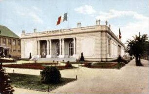 Französisches Staatsgebäude [Weltausstellung für Buchgewerbe und Graphik, Leipzig 1914 : Offizielle Ansichtskarte22b]