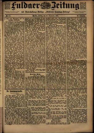 Ausgabe vom Freitag, den 20. September 1901.