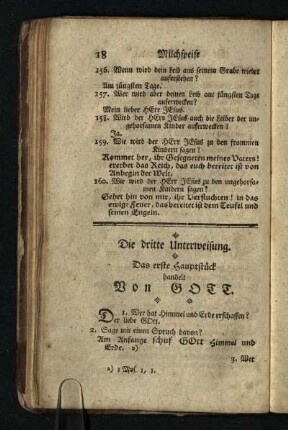 Die dritte Unterweisung: Das erste Hauptstueck handelt Von Gott