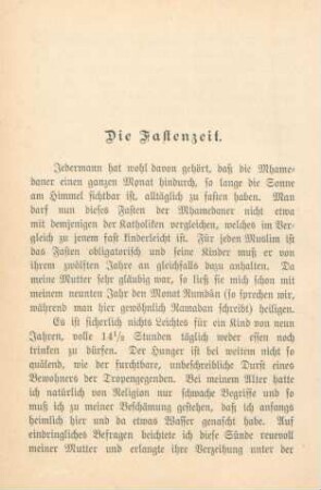 Die Fastenzeit