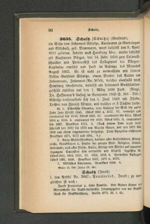 3635. Schultz [Schultze)] (Gottfried)
