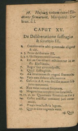 Caput XV. De Deliberatione suffragio & scrutinio EE.
