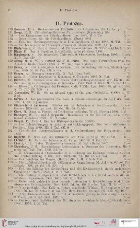 II. Protozoa (Nr. 130 - 244)