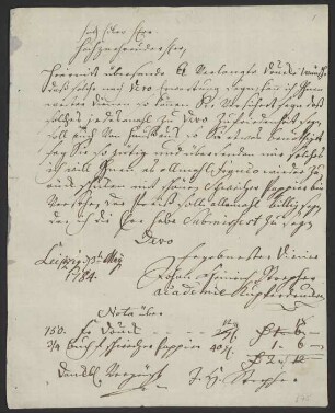 Brief an Friedrich Nicolai : 03.05.1784