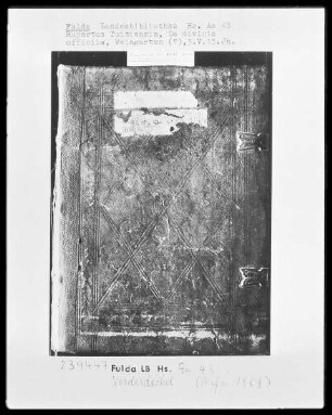 Rupertus Tuitiensis, De divinis officiis — Frontdeckel