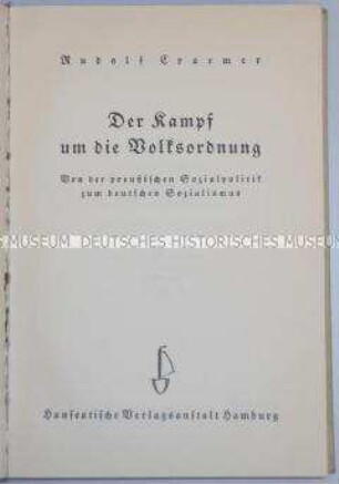 Veröffentlichung über die Entwicklung des Volkswohlfahrtverständnisses der Nationalsozialisten