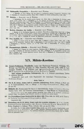 Militär-Kostüme (Nr. 424-457)