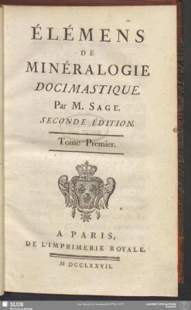 1: Élemens De Minéralogie Docimastique