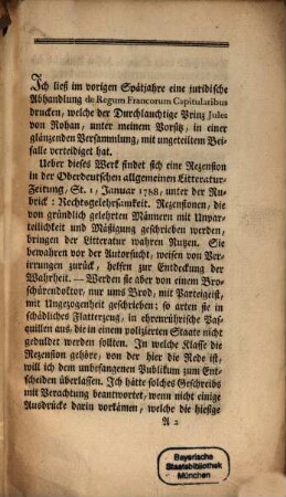 Anmerkungen über eine Rezension in der Oberdeutschen allgemeinen Litteraturzeitung