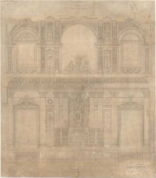 Neureuther, Gottfried von; München; Königlich - Bayerische Polytechnische Schule (TU) - Aula Süd (Wandabwicklung)