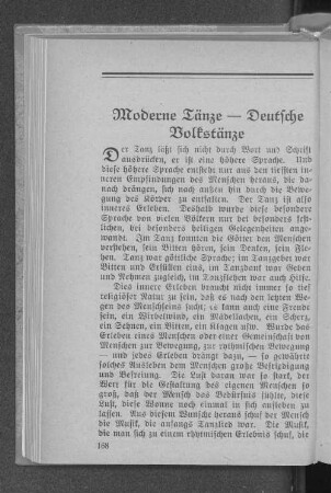 Moderne Tänze - Deutsche Volkstänze