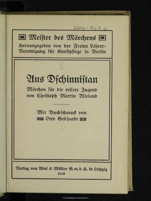 Aus Dschinnistan : Märchen für die reifere Jugend