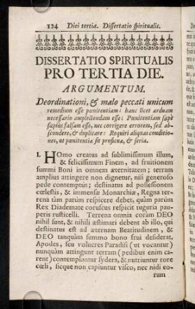 124-143, Dissertatio Spiritualis