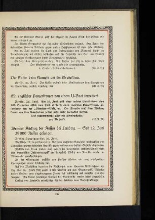 Ein englischer Panzerkreuzer von einem U=Boot torpediert.