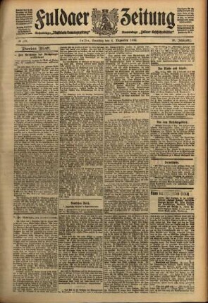Vierte Ausgabe vom Samstag, den 04. Dezember 1909.