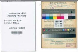 Entnazifizierung Herbert Ludewig , geb. 05.01.1898 (Steiger)