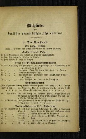 Mitglieder des deutschen evangelischen Schul-Vereins