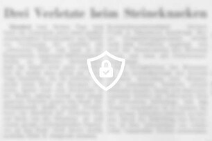 Drei Verletzte beim Steineknacken