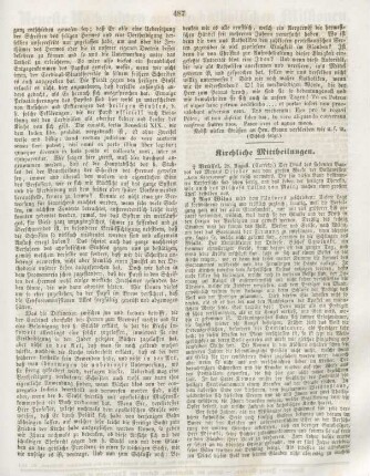487-488 Kirchliche Mittheilungen