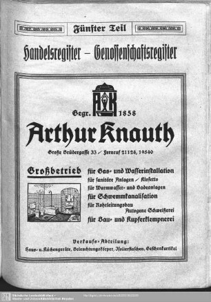 Fünfter Teil. Handelsregister - Genossenschaftsregister
