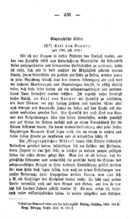 Biographische Bilder : 12. Karl von Raumer (geb. 1780,gest. 1805)