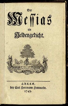 Der Messias : ein Heldengedicht