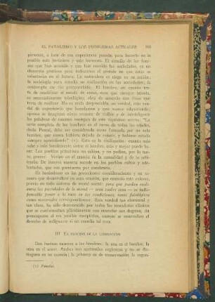 III. - El proceso de la liberación