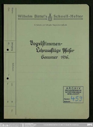 Organisation von Exkursionen