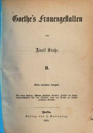 Goethe's Frauengestalten, 2