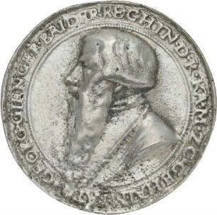 Nachguss einer Medaille aus dem Jahr 1542 auf Georg und Magdalena Gienger