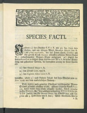 Species Facti