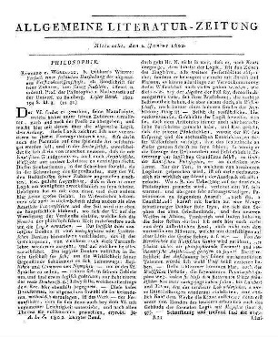 Allgemeine Theaterzeitung. Bd. 1. Hrsg. v. J. G. Rhode. Berlin: Fröhlich 1800