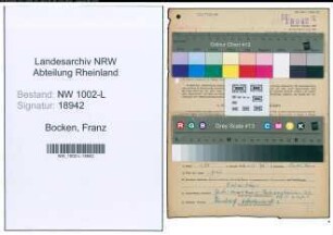 Entnazifizierung Franz Bocken , geb. 23.06.1904 (Justizangest.)