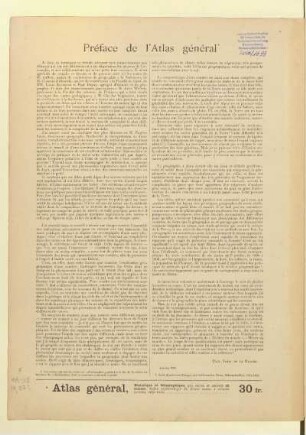 Préface de l'Atlas général