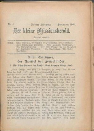 Nr. 9. Zweiter Jahrgang. September 1902.