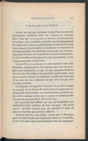 Préliminaires [du projet de loi]