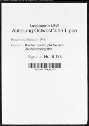 Heiratsbelege zum Zivilstandsregister Lünen (H 1813)