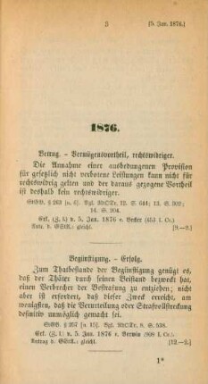 [5. Jan. 1876] - [22. Dezbr. 1876]