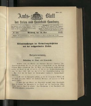 No. 101, 26. Mai 1915