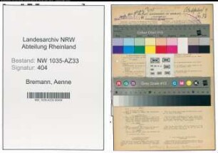 Entnazifizierung Aenne Bremann , geb. 31.07.1902 (Telefonistin)