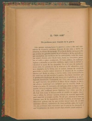Un problema para después de la guerra