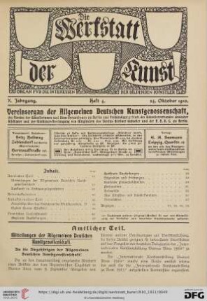 Heft 4 (24. Oktober 1910)