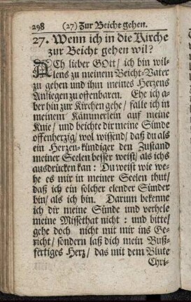 27. Wenn ich in die Kirche zur Beicht gehen wil?