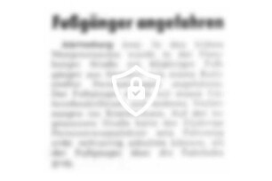 Fußgänger angefahren