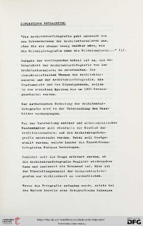 Einleitende Betrachtung