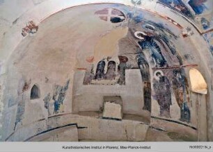 Ausmalung : Ausmalung des Sanktuariums mit dem Thronfragment einer thronenden Madonna